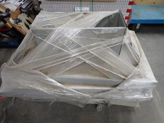Metal/Cloth Cubicle Walls and Metal Shelf.