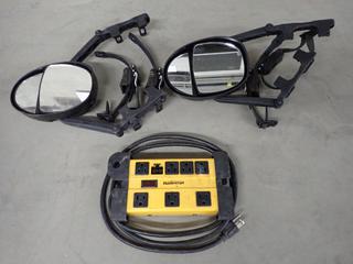 Set of Tow Mirrors and Mastercraft 7-Outlet Power Bar.