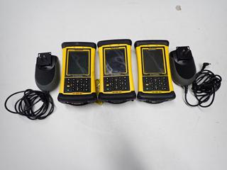 (3) Trimble Nomand 900 6GB Handheld Data Collectors with AC Adapter.