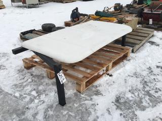 Trailer Wind Deflector 57in x 33in w/ Adjustable Width & Height Box Mounting Base.