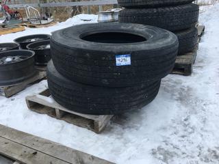 (2) Michelin X Green Tires 11 R22.5 XZA3.