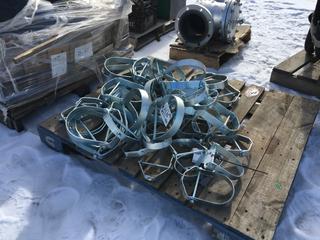 Quantity of Assorted CBS 6in & 4in Steel Pipe Hangers.