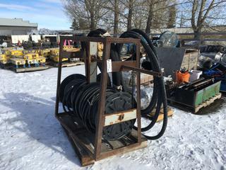 Reel Stand w/ 151 - 12 5/8in 1500 PSI Hose.