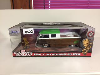 Guardians Of The Galaxy Groot 1963 Volkswagen Bus Pickup Diecast.