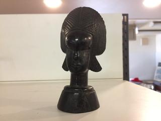Small Hand Carved Wooden Head.
