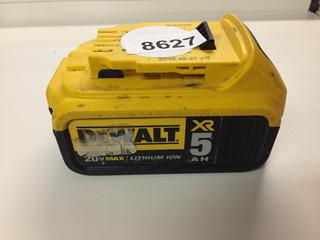 DeWalt 20V XR5 Lithium Ion Battery Pack.