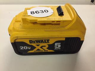 DeWalt 20V XR5 Lithium Ion Battery Pack.