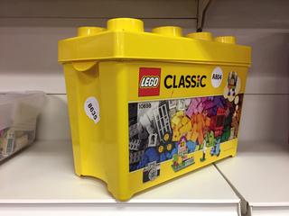 Bin of Assorted LEGOs.