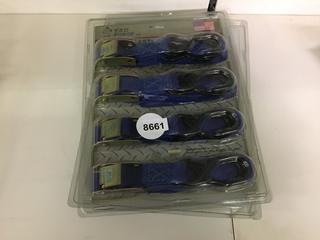 (2) 4pc 1 in x 8 ft Locking Tie Down Straps.