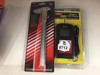 Digital Volt Meter, Caliper Gauge, Clamping Paper.