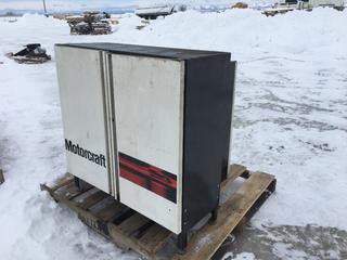 (2) Metal Storage Cabinets, Approximately 13in x 34in x 30in.