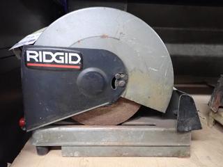 Ridgid CM14000 14in Arbor Hole Abrasive Portable Cut-Off Saw, 120V, 60Hz, 15A, 3900 RPM.