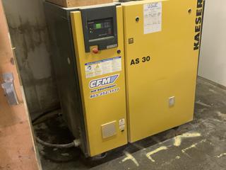 Selling Off-Site -  2006 Kaeser AS30 Screw Compressor  S/N 1013, Showing 49417 Hours. Located at 3624 Manchester Road SE., Calgary, AB. Viewing March 13th 10:00 AM to 3:00 PM By Appointment Only, Call Brad at (403) 371-9253.