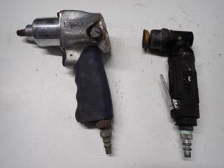 Pneumatic 1/4in Impact Wrench and Vertical Drill.