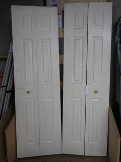 Set of (2) Bifold Doors with Hardware.