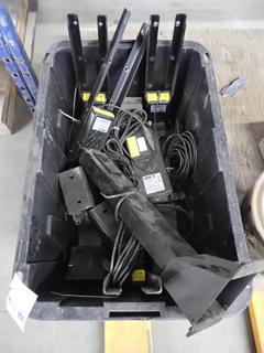 Bin of Heavy Duty Actuators with Control Pads.