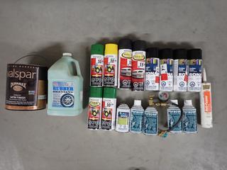 Assorted Paint, Wax and Tar Remover, Duracool, Etc.