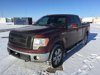 2009 Ford F150 Lariat 4x4 SuperCab Pickup c/w Triton 5.4L, Auto, Tow Haul Package, Built In Step Pads, Tonneau Cover, Sun Roof, Remote Start, Navigation, 6-1/2 Ft. Box, 275/55R20 Tires, Showing 250,481 Kms, VIN 1FTPX14V39FB37630, * Check Engine Light & Tire Light On, Some Rust, Manual In Office, Work Orders Available In Documents*