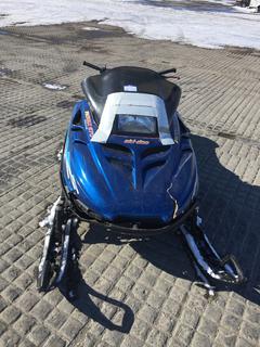1996 Summit Skidoo Rotax 670 Snowmobile Showing 2,317 Miles, S/N 116301524, *No Key, Hatches Broken For Hood, Seat Ripped, Track Poor Condition, Wind Visor Taped.*