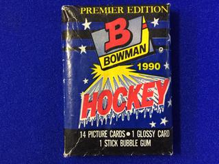 1990 Premier Edition Bowman Sealed Hockey Card Pack.