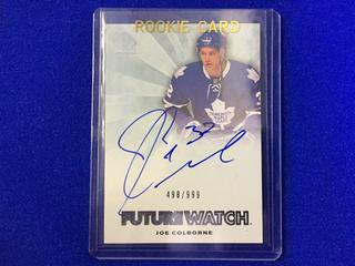 Joe Colborne Future Watch Toronto Maple Leafs Rookie Hockey Card.