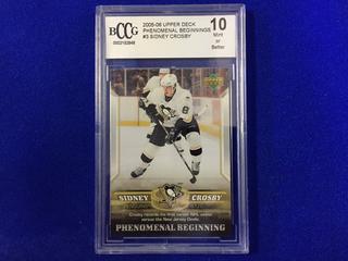 2005-2006 Sidney Crosby #3 Upper Deck Graded Hockey Card.