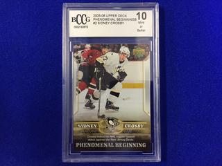 2005-2006 Sidney Crosby #2 Upper Deck Graded Hockey Card.