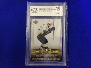 2005-2006 Sidney Crosby #10 Upper Deck Graded Hockey Card.