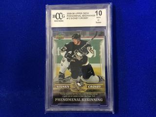 2005-2006 Sidney Crosby #12 Upper Deck Graded Hockey Card.