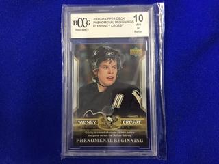 2005-2006 Sidney Crosby #13 Upper Deck Graded Hockey Card.