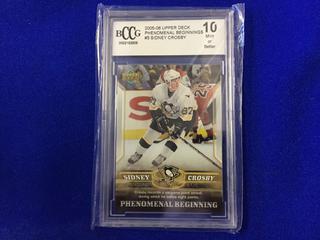 2005-2006 Sidney Crosby #5 Upper Deck Graded Hockey Card.