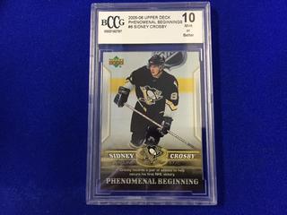 2005-2006 Sidney Crosby #6 Upper Deck Graded Hockey Card.