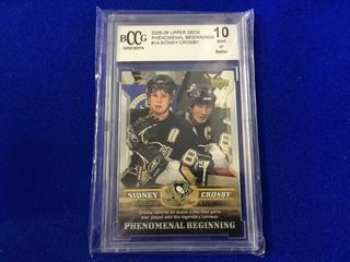 2005-2006 Sidney Crosby #14 Upper Deck Graded Hockey Card.