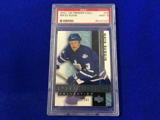 2001 Mats Sudin #48 169/399 UD Premier Collection Upper Deck Graded Hockey Card.