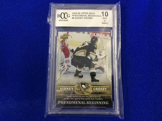 2005-2006 Sidney Crosby #9 Upper Deck Graded Hockey Card.