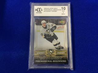 2005-2006 Sidney Crosby #15 Upper Deck Graded Hockey Card.