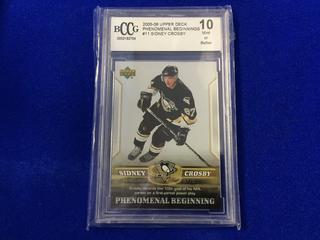 2005-2006 Sidney Crosby #11 Upper Deck Graded Hockey Card.