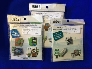 (3) Packs of 2010 Vancouver Olympic Trading Pins.