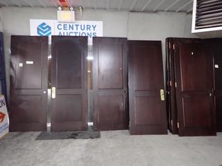 (5) Solid Wood Interior Doors, Approx. 36in x 1-3/4in x 94-1/2in. (WH)