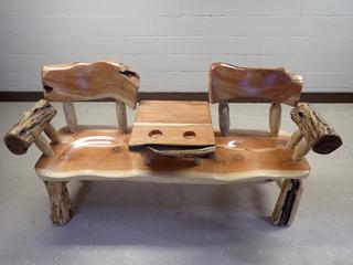 Custom Built Juniper and Cedar 2-Person Bench, Approx. 68in x 21in x 39in. (AU)