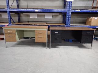 (2) Metal Desks. (WH)