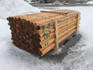 Bundle of Douglas Fir Round Fencing Rails Approximately 8 Ft. 6 In. L x 3 1/2 In. In Diameter, 138/Bundle, Control # 7510.