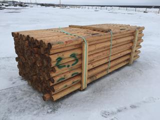 Bundle of Douglas Fir Round Fencing Rails Approximately 8 Ft. 6 In. L x 3 1/2 In. In Diameter, 138/Bundle, Control # 7511.