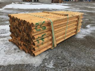 Bundle of Douglas Fir Round Fencing Rails Approximately 8 Ft. 6 In. L x 3 1/2 In. In Diameter, 138/Bundle, Control # 7515.