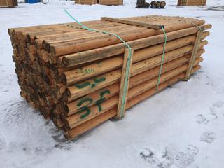 Bundle of Douglas Fir Round Fencing Rails Approximately 8 Ft. 6 In. L x 3 1/2 In. In Diameter, 138/Bundle, Control # 7517.