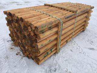 Bundle of Douglas Fir Round Fencing Rails Approximately 8 Ft. 6 In. L x 3 1/2 In. In Diameter, 138/Bundle, Control # 7521.