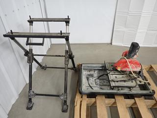 Husky Model THD950L Wet Tile Saw with Stand. (1-A-3)
