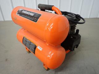 Industrial Air Contractor 4-Gallon 1.5hp 3.8 CFM @ 90 PSI, 135 PSI, 120V Air Compressor, Model C0421 . (1-A-2)