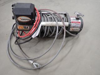 Keeper KW135 12V DC Electric Winch. (1-F-3)