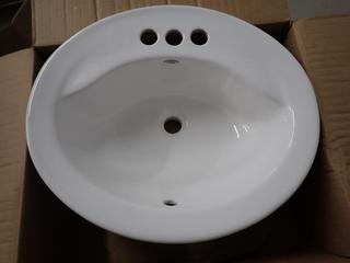 American Standard 0419.444E.020 Cadet White Countertop Sink. (8-K-2)